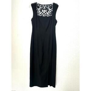 Laundry by Shelli Segal Black Dress Size 10 Sheath Sleeveless Cocktail Formal